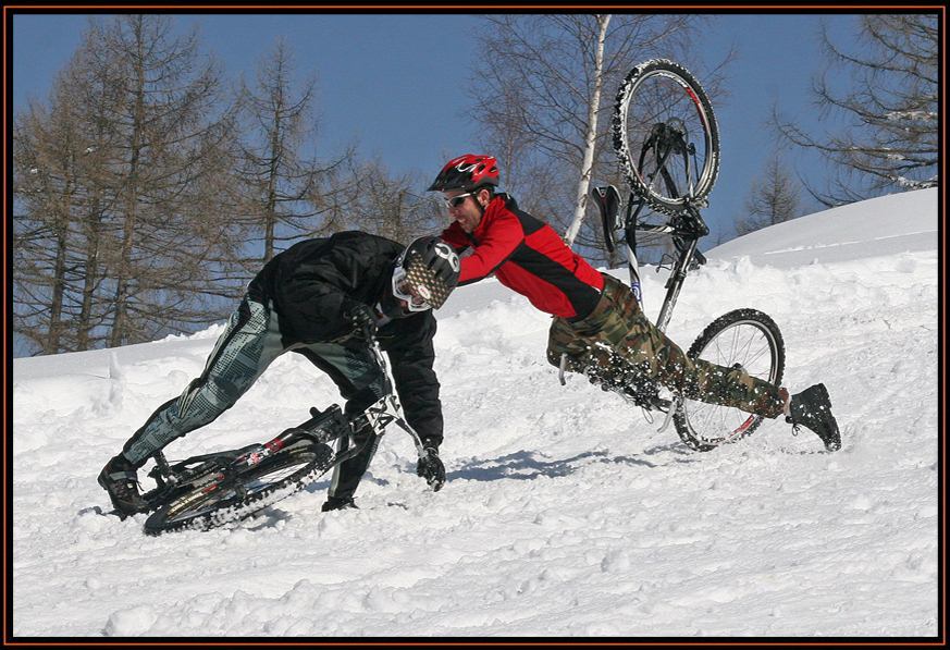 13/03/2010 Rubiana (TO), colle del Lys. Dual slalom su neve in mtb